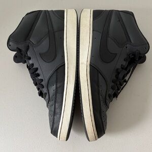 Nike Black High-Top AF1’S with White Midsole